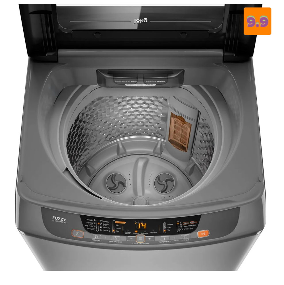 Lavadora Automática Mademsa 18Kg Carga Superior Dispensador Disolución Máxima 18 SZG Gris